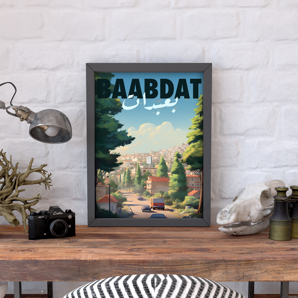 Baabdat Poster - Tranquility in the Mountains