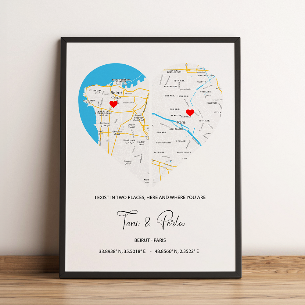 ColorFul Love - Personalized Heart Map Poster