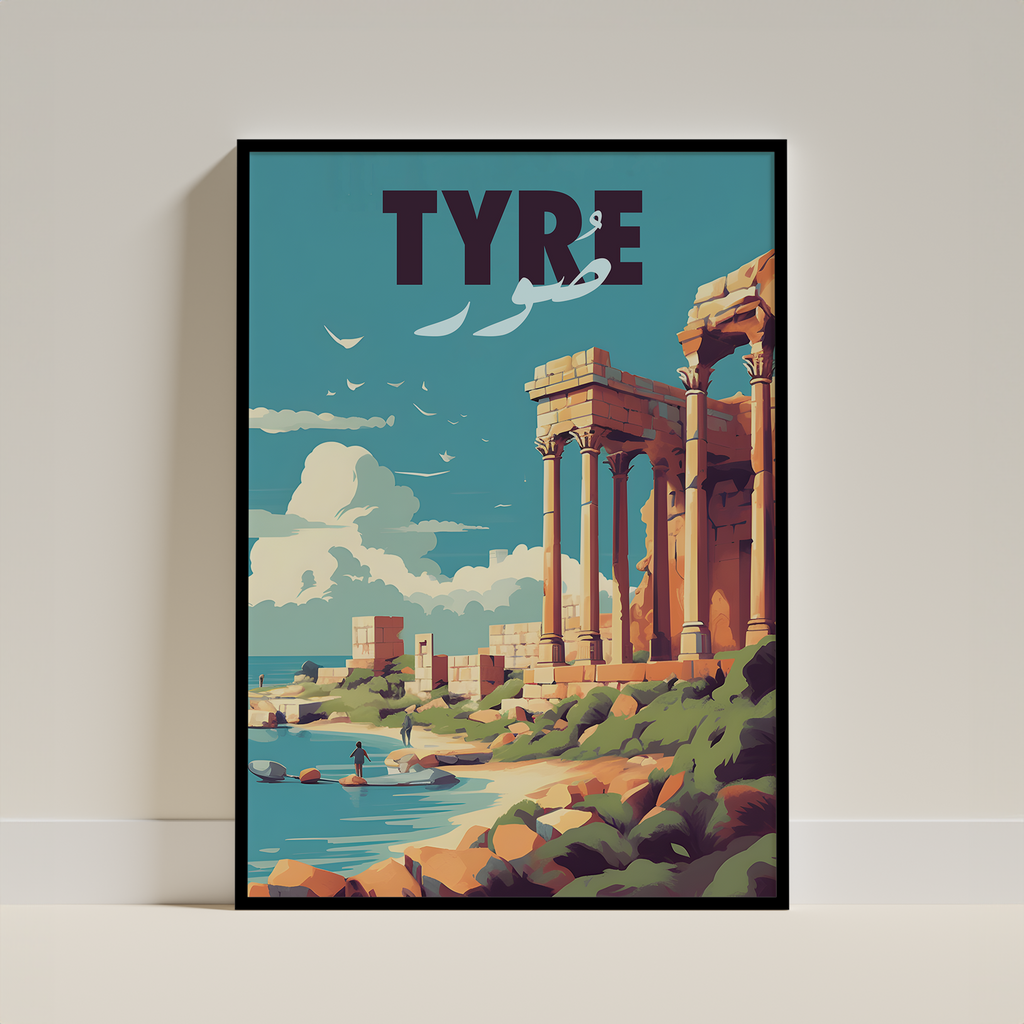 Tyre Poster - A Coastal Odyssey