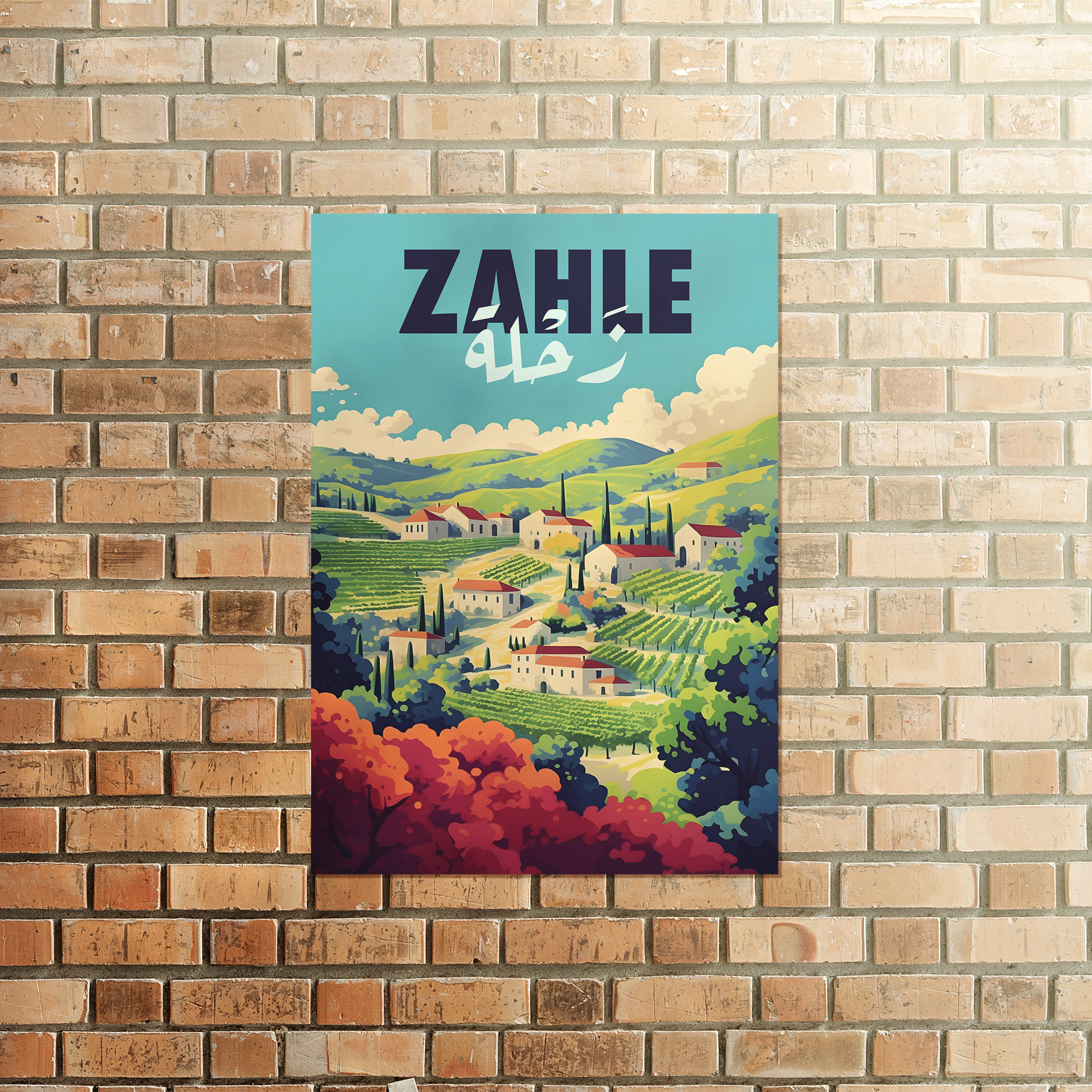 Zahle Poster - Taste of the Bekaa Valley